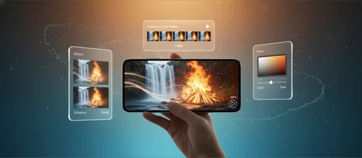 Как анимировать воду и огонь на фото (Android): создавайте кинематографичные циклы с Evoke