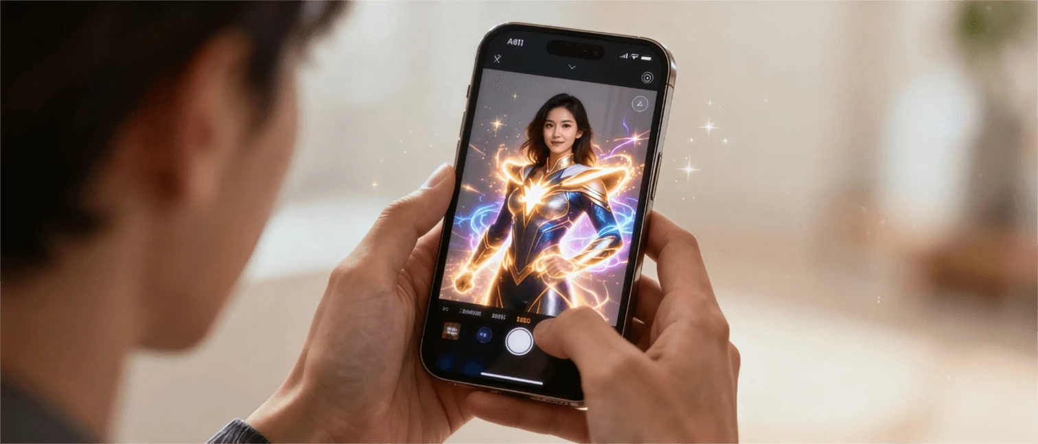 Transforming a selfie into a unique superhero.